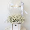 Elegant and timeless 

A luxury flower box with fresh baby&rsquo;s breath and