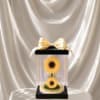 Two real Ecuadorian sunflowers, professionally preserved to maintain their natural beauty for