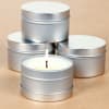 This artisan soy blend tin candle is hand-poured, offering a clean, eco-friendly