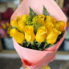 12 Sunshine Premium Roses Bouquet Wrapped in Special Paper