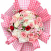 Pink Coquette Bouquet &ndash; Roses + Hydrangeas + Mixed Flowers
Paper color may