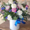 A thoughtful mix of soft pinks and cool blues, designed to celebrate
