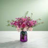 Bright, beautiful, and totally gift-worthy! This gorgeous mix of pink orchids, roses