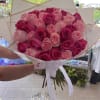 A perfect mixture of light pink and hot pink roses. For a