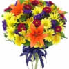 A bright and cheerful celebration bouquet bursting with color and joy. This