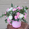 Pink Mother's day mug with fresh flowers