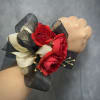 Wrist corsage with pearl bracelet 