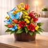 
Brighten someone&rsquo;s day with our Butterfly Teddy Sunshine Garden&trade;, a joyful and