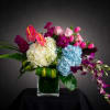 A refined composition that blends soft elegance with vibrant movement, Azure Blush