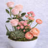 A refined floral composition that blends modern structure with soft, romantic movement.