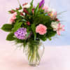 Sweet Lavender Kiss is a lush pastel arrangement filled with soft pink