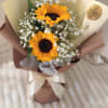 Send a little sunshine just because 
This cheerful bouquet features fresh sunflowers