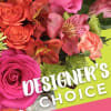 Bright mixed bouquet with roses, alstroemeria, and carnations