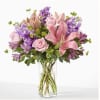 LILIES, STOCK, ALSTROEMERIA, BLUPLURUM AND MORE MAKE THIS PURPLE AND PINK PERFECT