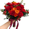 A timeless symbol of love and passion, this red roses bridal bouquet