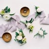 Pin-on boutonni&egrave;res, pin-on corsages and wrist corsages, for pickup only. For the
