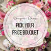 Assorted pink and white flower bouquets wrapped in kraft paper