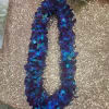 Hawaiian Lei - Flower lei - Fresh blue Orchid Lei -