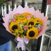 You can ask for change in colors during checkout.
Standard=6 Roses&amp;6 Sunflowers//.
Deluxe =