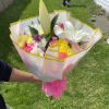Large mixed bouquet of different colors and types of flowers