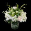Soft white blooms create a calm, elegant centerpiece perfect for birthdays, thank-you