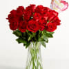 A lush cluster of red roses makes an unmistakable statement for Mother's