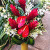 Introducing "Bamboo Blooms" - an extraordinary floral arrangement that brings the essence