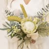 Heavenly wedding bouquet tones of white yellow Silver 