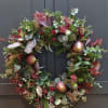Custom holiday wreath in your color, palette of choice  Size 