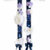 Elegant handmade graduation ribbon lei featuring navy satin ribbons, sparkling &ldquo;2026&rdquo; accents