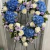 Heart Contains Assorted Hydrangea , White Roses , Lavender Stock,  Fancy