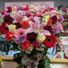 A heart shape stands out with a full selection of flowers, can