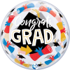 Select this fun 22 inch Congrats Grad circular balloon adorned by diplomas