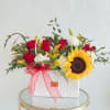 Hermosa bolsa con flores primium.