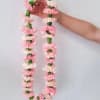  Mini carnation light pink lei