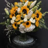 Sunflower lovers, the Sunny Enchanting Deluxe Bouquet is here for you! Loaded