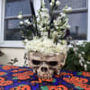 Halloween Skull Flower Arrangement