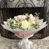 Pink &amp; White Roses With Hydrange, It's Like A Gentle Breeze That