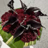 A beautifully designed bridal bouquet featuring romantic florals with natural movement and