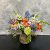 Pastels in glass vase