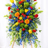 Vivid cascades of red, yellow, blue, orange and green create an unforgettable