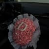 75 fresh pink roses, a large bouquet. In addition, you can write