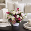 Big arrangement with premium hydrangeas, ranunculus,  gala lilies,  lisianthis, roses