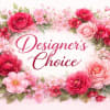 Floral wreath around the words 