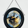 Round hanging plaque with a painted goose scene