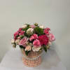 hermosa canasta con su detalle en perlas y lindo mix de flores