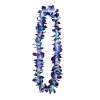 Single Blue and Purple Orchid Lei