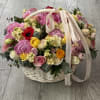 &ldquo;A romantic blend of pink , yellow, white and red blooms, symbolizing