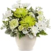 Bursting with fresh white and green blooms, this beautiful bouquet will bring