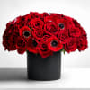 As Shown. A perfect pairing of 36 red Freedom roses, anemone, and